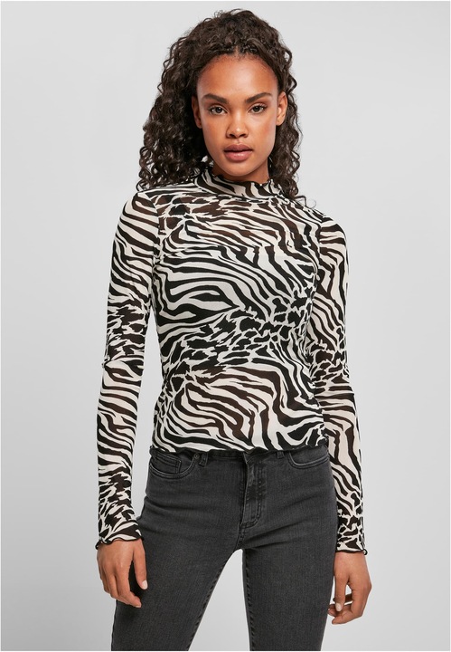 Immagine prodotto Urban Classics Donna AOP Mesh Turtleneck Longsleeve (XXL)