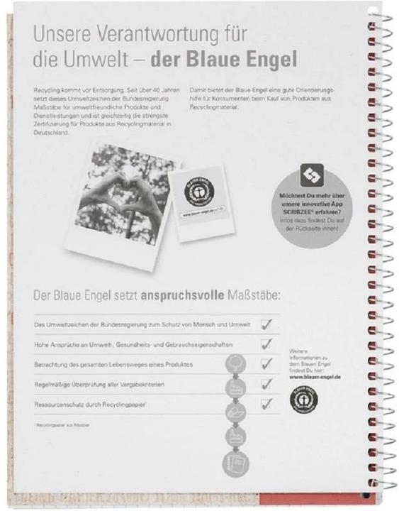 Produktbild Oxford RECYCLING - Collegeblock kariert (A5+, Kariert, Weicher Einband)