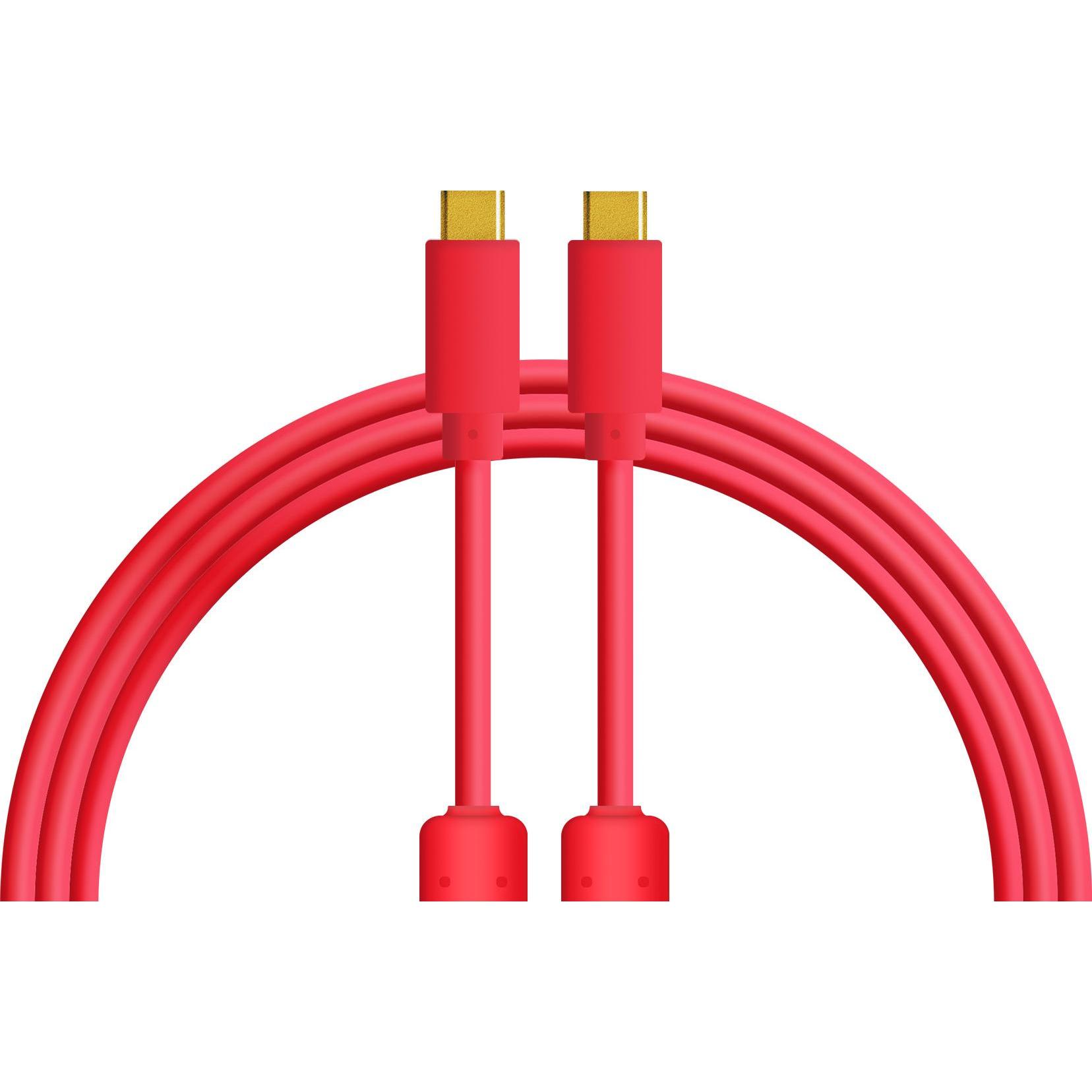 DJTechTools Chroma Cables USB-C to C Red (1 m), USB Kabel