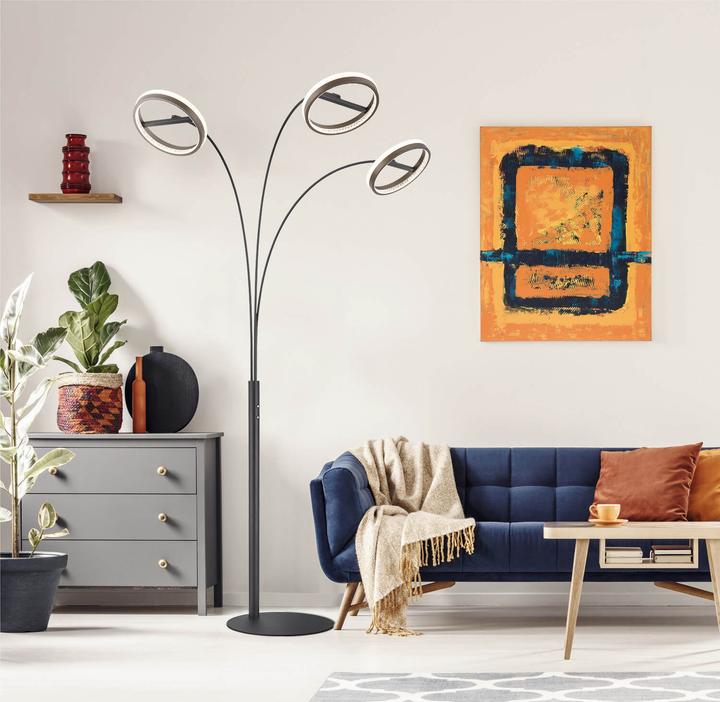 Produktbild Globo Stehleuchte Metall Schwarz Matt, 1xled (6150 lm)