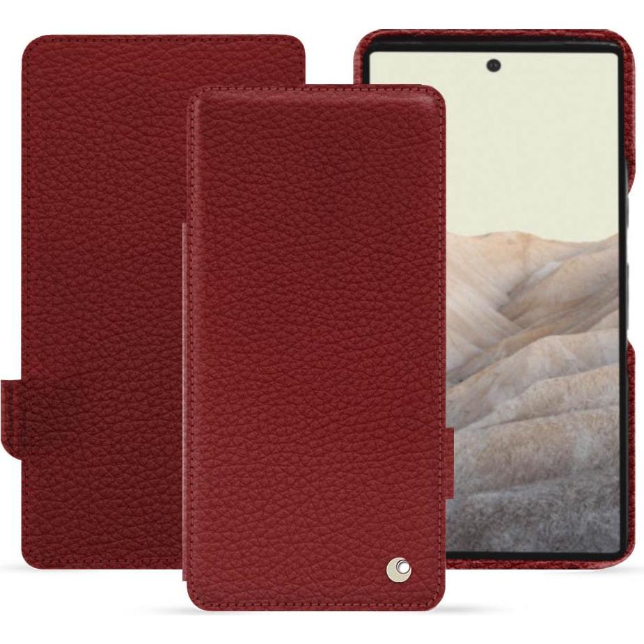 Noreve Lederschutzhülle horizontal (Google Pixel 7), Smartphone Hülle, Rot