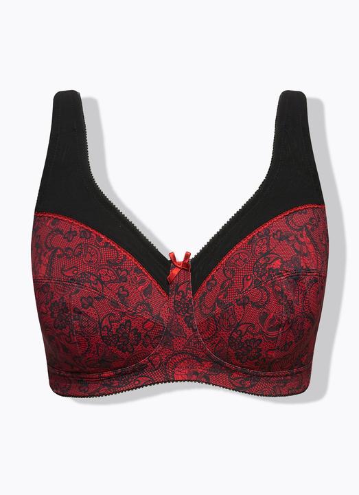 Actual product image Ulla Popken Lace Print Relief Bra (85 E)