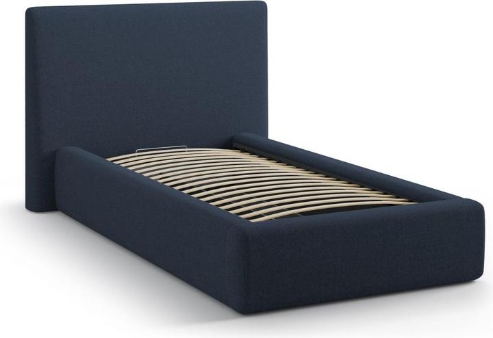 Actual product image Micadoni Storage Bed With Headboard, "Amy", Royal Blue, 220x130x95 Made in Europe (90 x 200 cm)