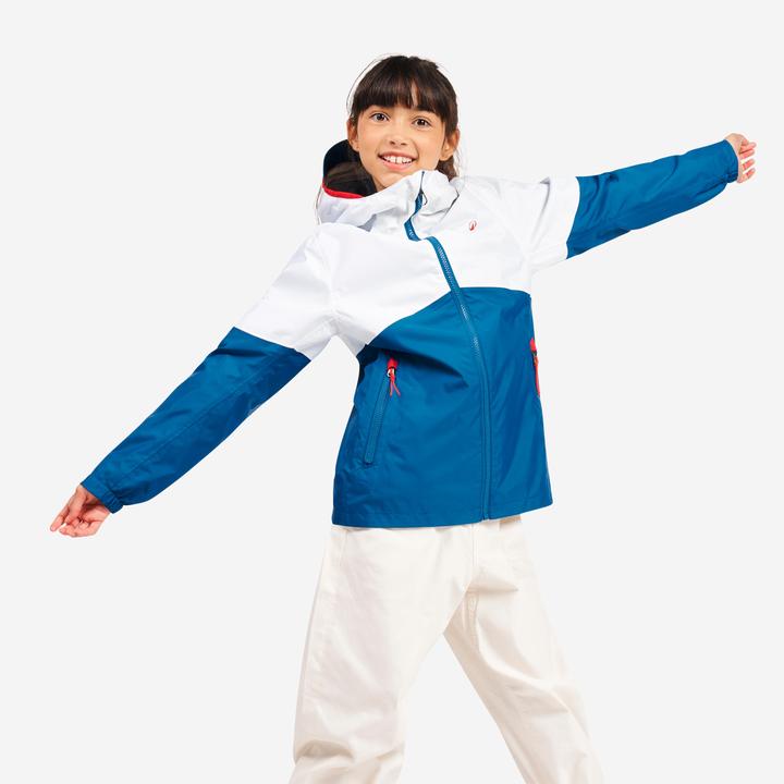 Produktbild Tribord Segeljacke Regenjacke Kinder wasserdicht 100 weiss/blau (122)