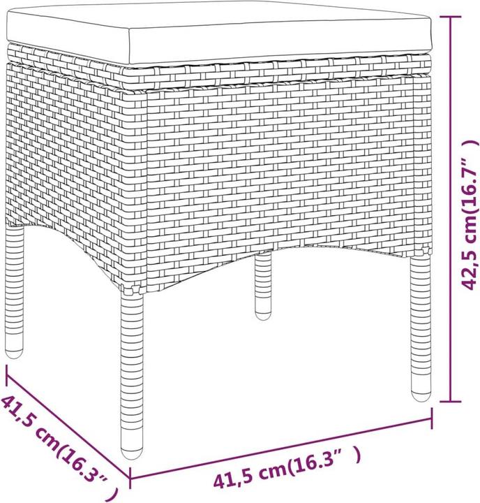 Produktbild vidaXL Gartenstuhl und Hocker