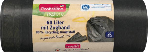 Actual product image dm Profissimo nature garbage bag 60L with drawstring 80% recycled material (60 l)