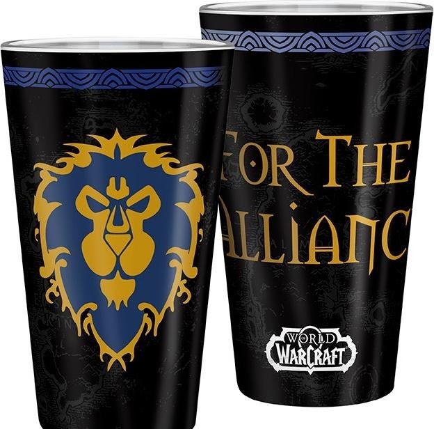 Actual product image ABYstyle WORLD OF WARCRAFT - Large Glass - 400ml - Alliance - box x2