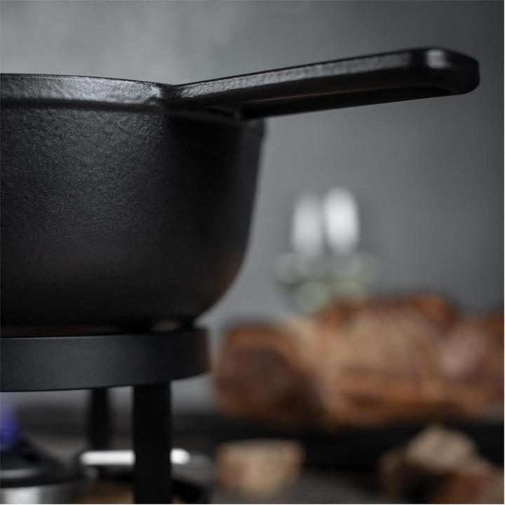Produktbild Kuhn Rikon Käsefondue Set Induktion Gusseisen schwarz matt Alpstein · Ø 24 cm (Käsefondue)