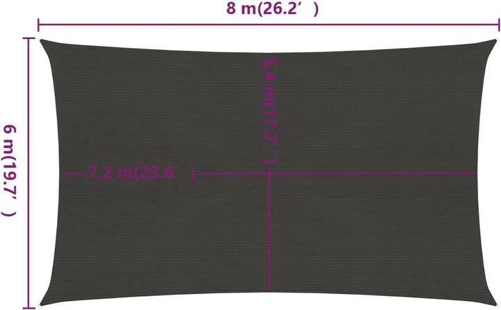 Produktbild vidaXL Sonnensegel (600 x 800 cm)