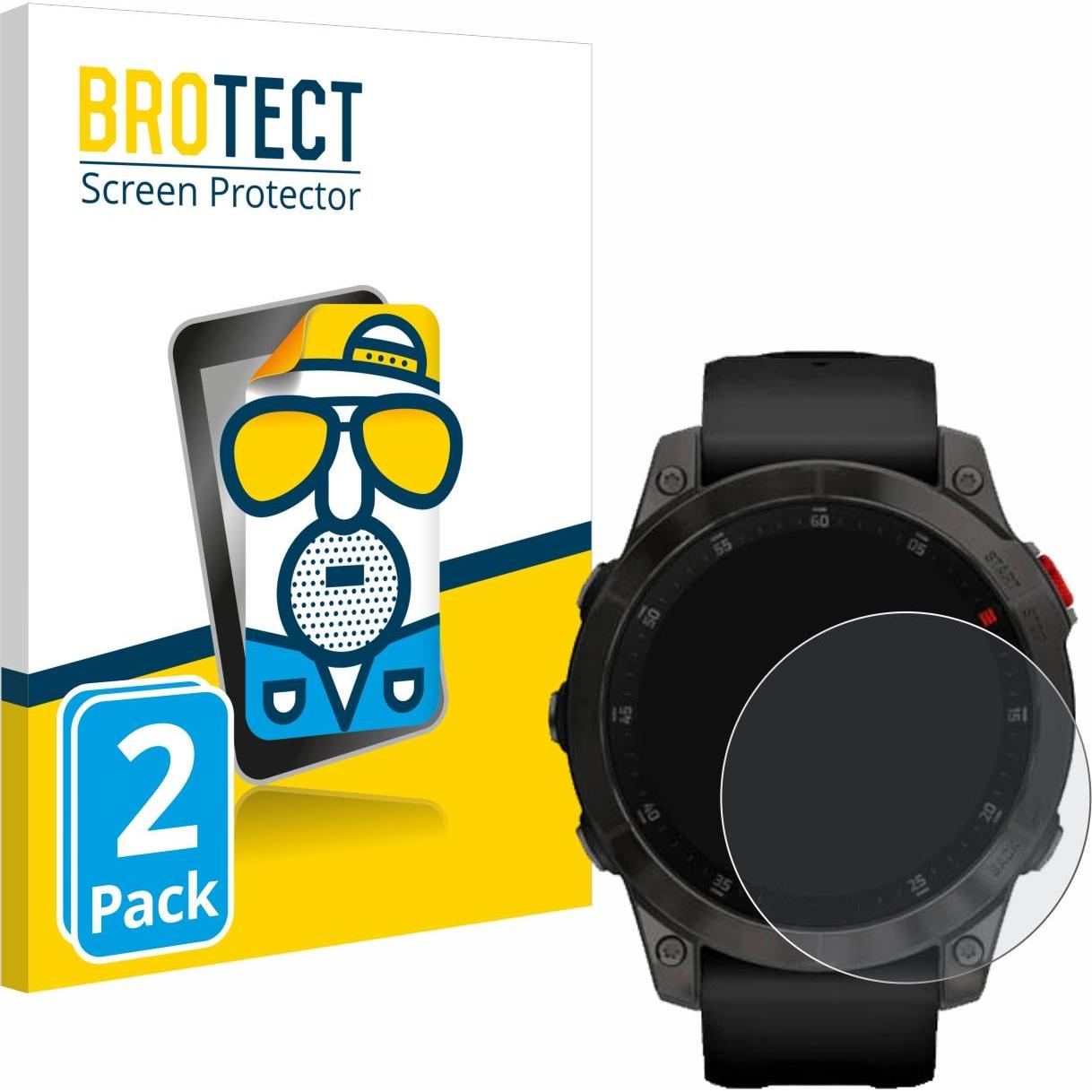 BROTECT Entspiegelungs-Schutzfolie Displayschutz Matt, Smartwatch Schutzfolie, Grau
