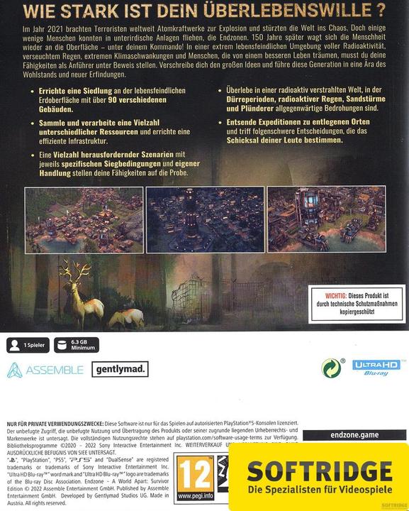 Immagine prodotto Assemble Endzone - A World Apart: Survivor Edition (PS5, DE)