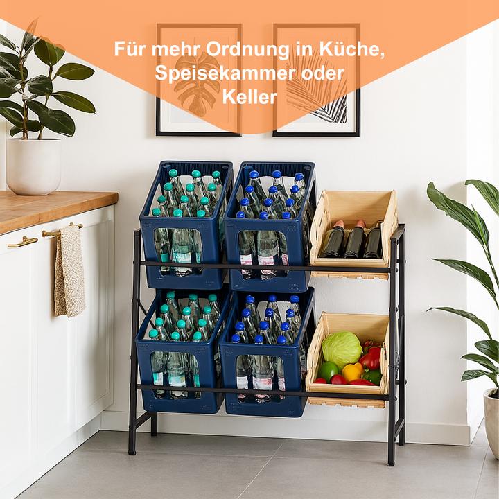 Actual product image Relaxdays Bottle holder rack (104 x 32 x 80 cm)