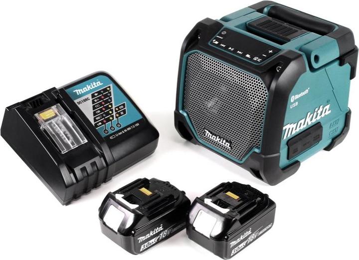Produktbild Makita DMR 202 RF Baustellen Lautsprecher 18V - für Akku- und Netzbetrieb, mit Bluetooth-Funktion (Bluetooth)