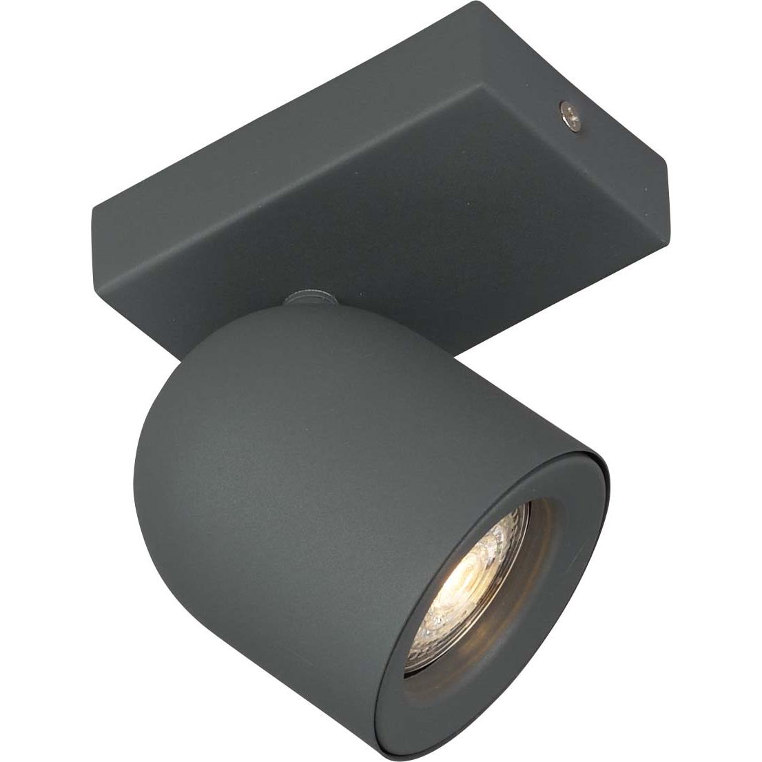 Böhmer, Wandleuchte + Deckenleuchte, Deckenstrahler 1xGU10 Struktur grau 42001 (GU10)