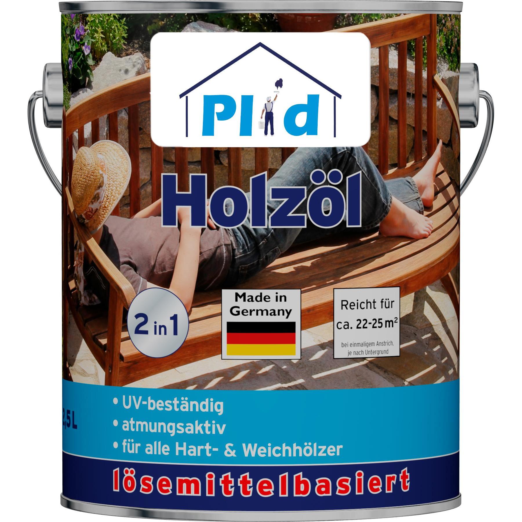 Plid, Holzschutz + Holzpflege, Holzöl 2,5l für ca. 25m² / Holzschutz Imprägnier Pflegeöl Gartenmöbel (Bankirai, 2.50 l)