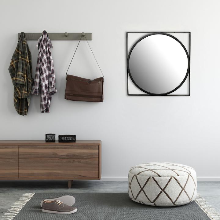 Image du produit FineBuy miroir mural miroir d'entrée rond métal 54x54 cm miroir suspendu (54 x 54 cm)
