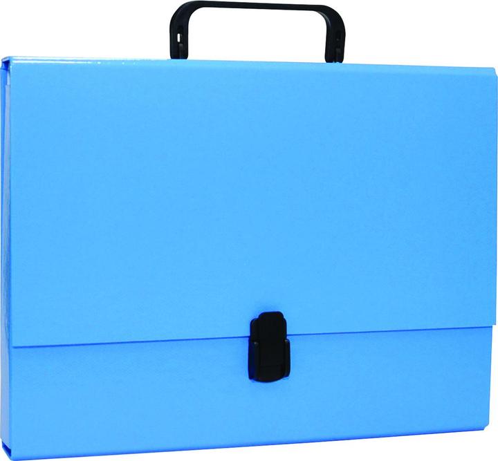 Immagine prodotto Office Products Scatola di cartone con manico A4/5cm e chiusura blu (A4, 1 x)
