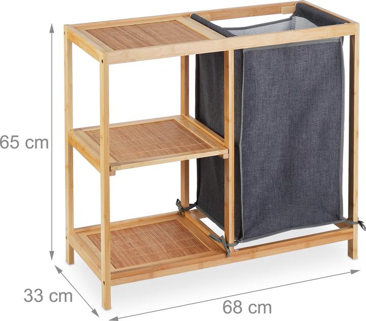 Actual product image Relaxdays Laundry basket shelf