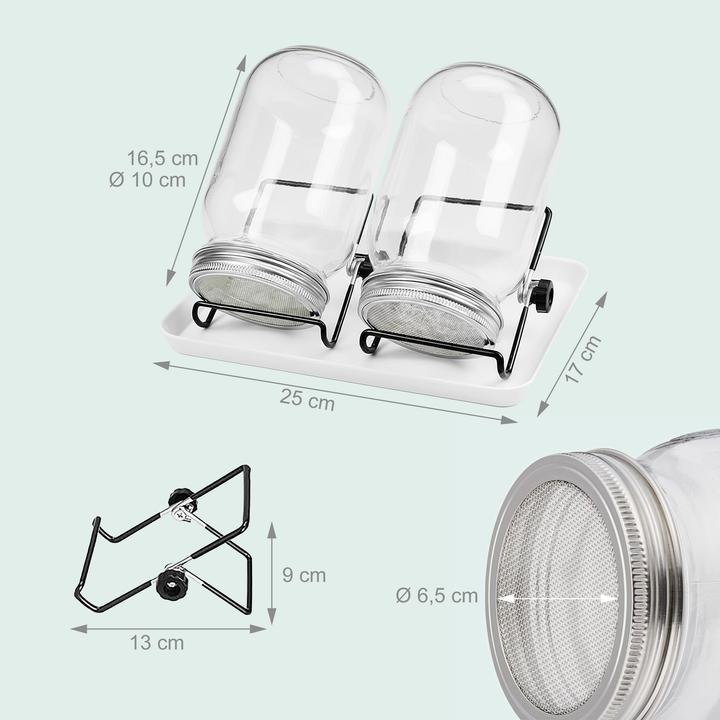 Immagine prodotto Relaxdays 2x barattoli germogli