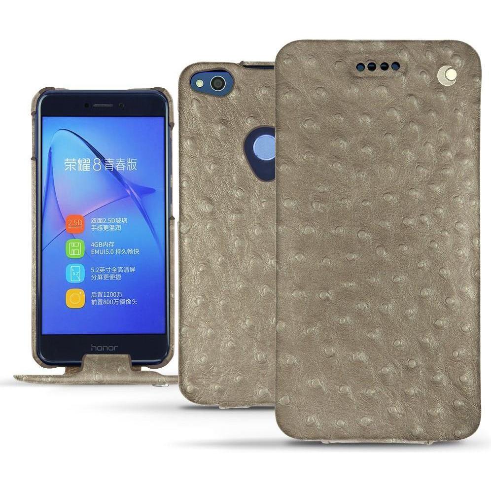 Noreve Lederschutzhülle vertikal (Huawei P8 Lite (2017)), Smartphone Hülle, Beige