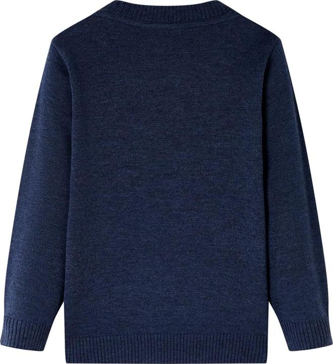 Produktbild vidaXL Kinderpullover Gestrickt Marineblau 128,Material: 100 (128)