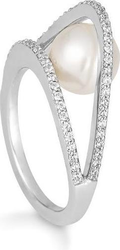 Produktbild Breuning RING - SÜDSEEPERLE-ZP/Brill. 0,377 Ct. H/si (53, 750/18 K Gold)