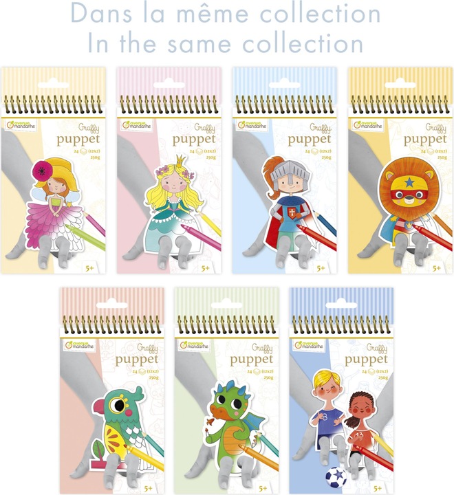 Immagine prodotto Avenue Mandarine Blocco da colorare Graffy Puppet 24 fogli, Principessa
