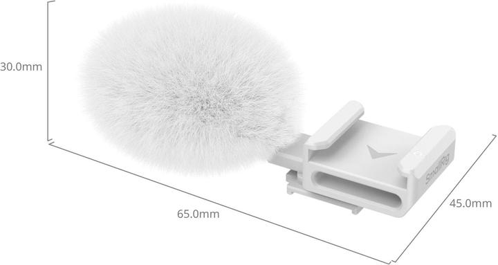 Image du produit SmallRig Cold Shoe Adapter with Furry Windscreen (White) for Sony ZV series cameras 4734