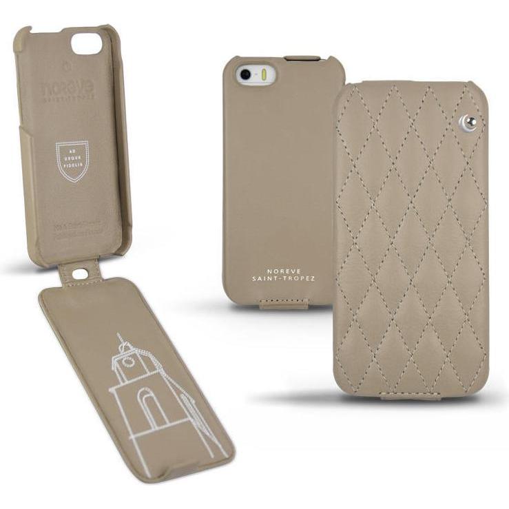 Thumbnail - Noreve Lederschutzhülle vertikal (Apple iPhone 5s), Smartphone Hülle, Beige