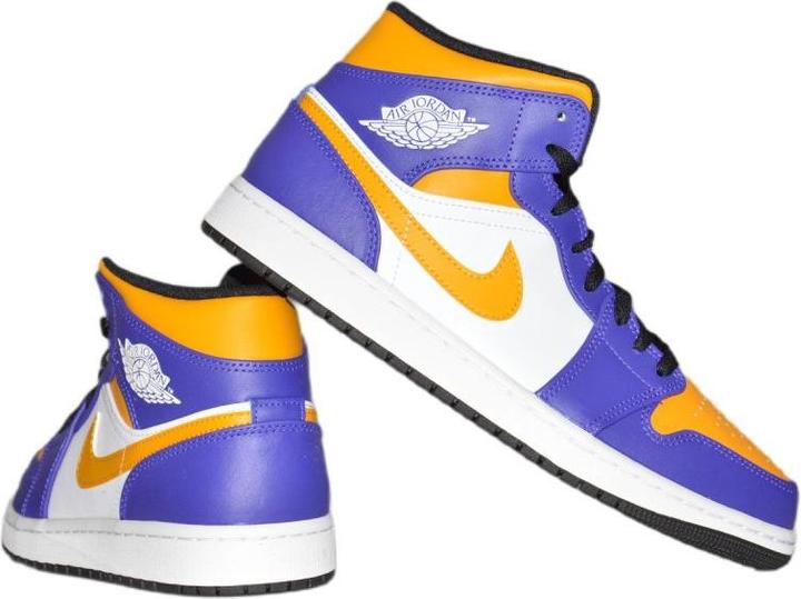 Actual product image Air Jordan 1 MID Sneakers Los Angeles Lakers LA - DQ8426-517 (40)