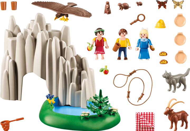 Immagine prodotto Playmobil Al lago dei cristalli con Heidi, Peter e Clara (70254, Playmobil Heidi)