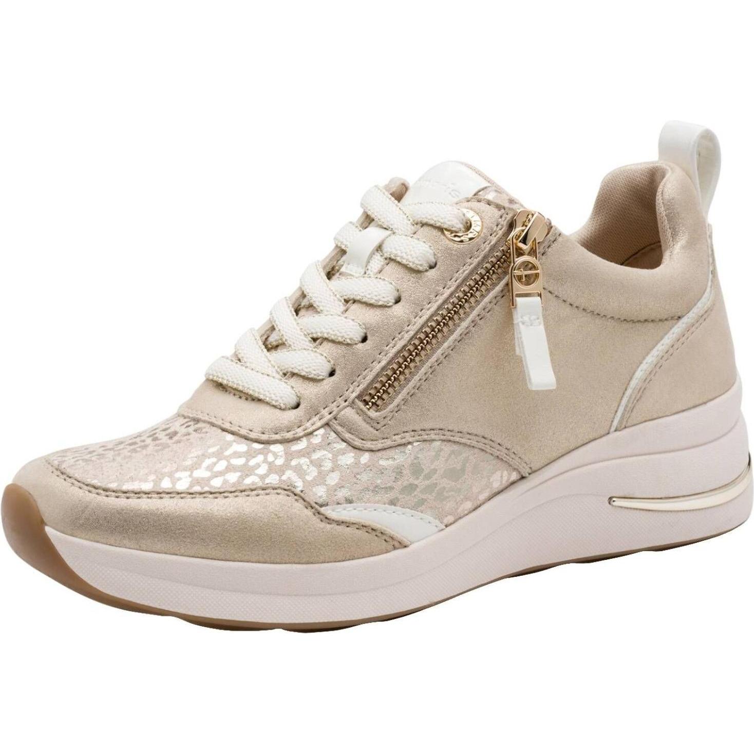 Tamaris, Donne, Sneaker, Comfort Veterschoenen Laag Veterschoenen Laag - Beige - Maat 38, Beige, (38)