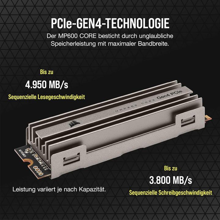 Produktbild Corsair MP600 Core (2000 GB, M.2 2280)