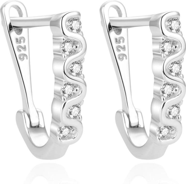 Image du produit Beneto Boucles d'oreilles uniques en argent avec zircons AGUC2151L (L)