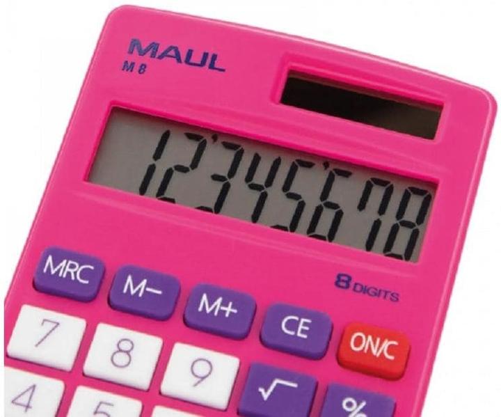 Immagine prodotto Maul Calcolatrice M8 Rosa (Celle solari)
