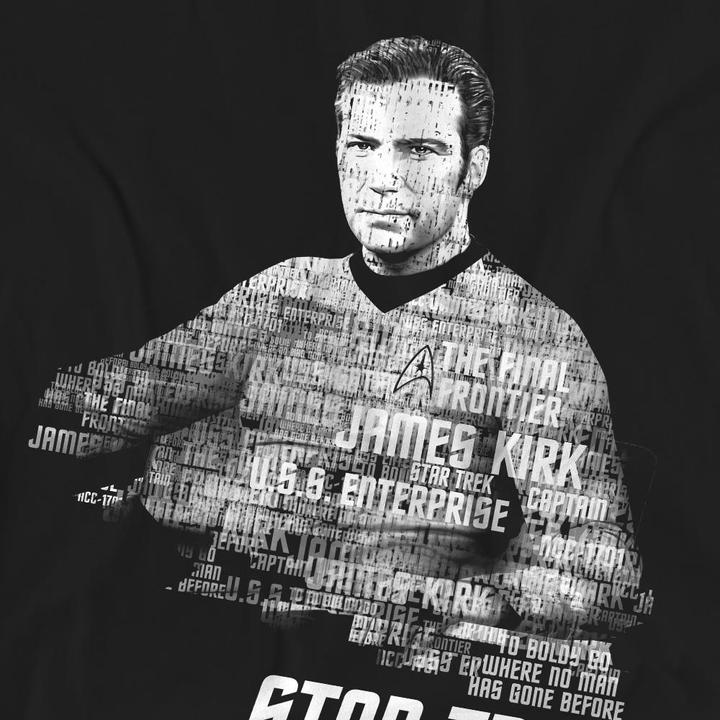 Actual product image Unisex Adult Words Captain Kirk T-Shirt (XXL)