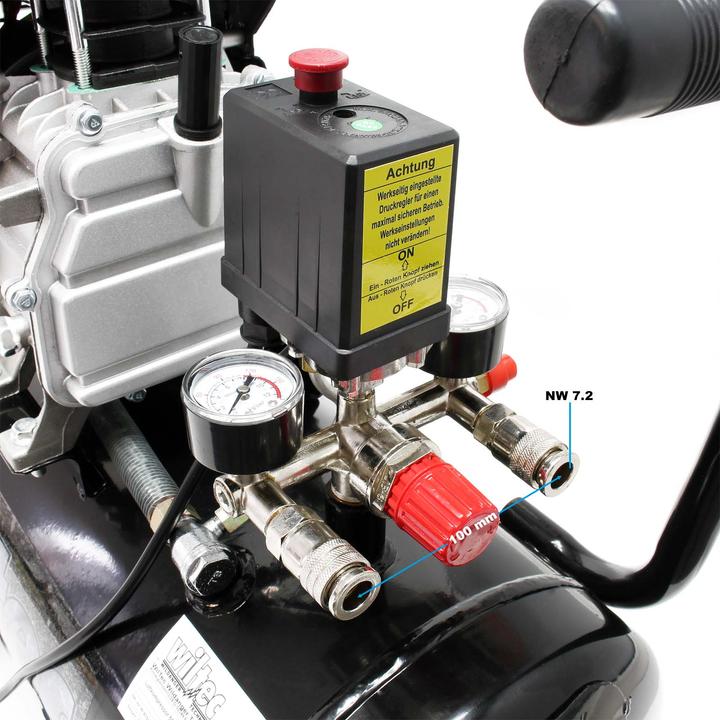 Actual product image Wiltec Air compressor 50l boiler 1500W 2PS mobile compressor workshop (50 l)