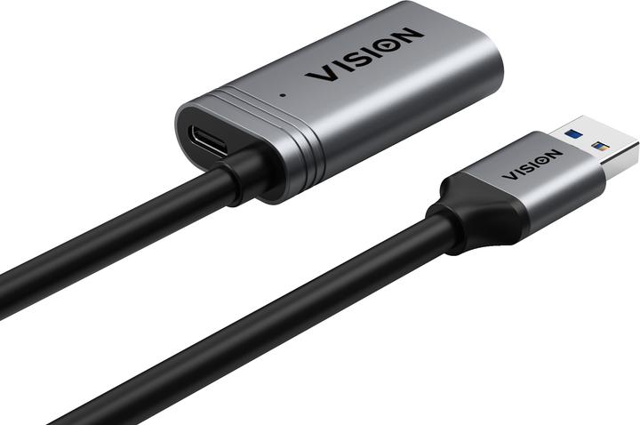 Actual product image Vision 5 m Black USB 3.0 extension cable (5 m)