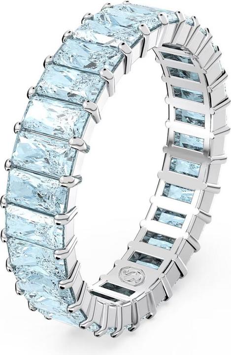 Produktbild Swarovski Matrix Ring Baguette Schliff Blau (58)