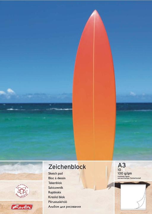 Produktbild Herlitz Zeichenblock A3/10 sort.452300 (A3, Blanko)