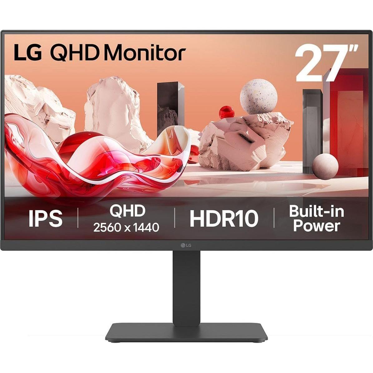 LG Dis 27 27BA45QB-B Business QHD IPS Black (2560 x 1440 Pixel, 27"), Monitor, Schwarz