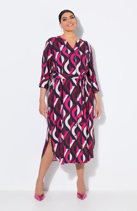 Actual product image Ulla Popken Ogee Print 3/4 Sleeve Dress (42, 44)