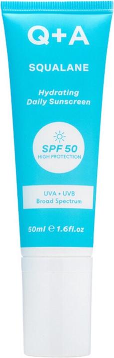 Q+A Moisturizing skin cream with squalane SPF 50 Squalane (Hydrating Daily Sunscreen) 50 ml (Sonnencreme, SPF 50, 50 ml)