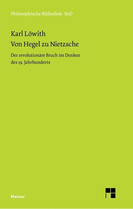 Produktbild Von Hegel zu Nietzsche (Deutsch, Karl Löwith, 2015)