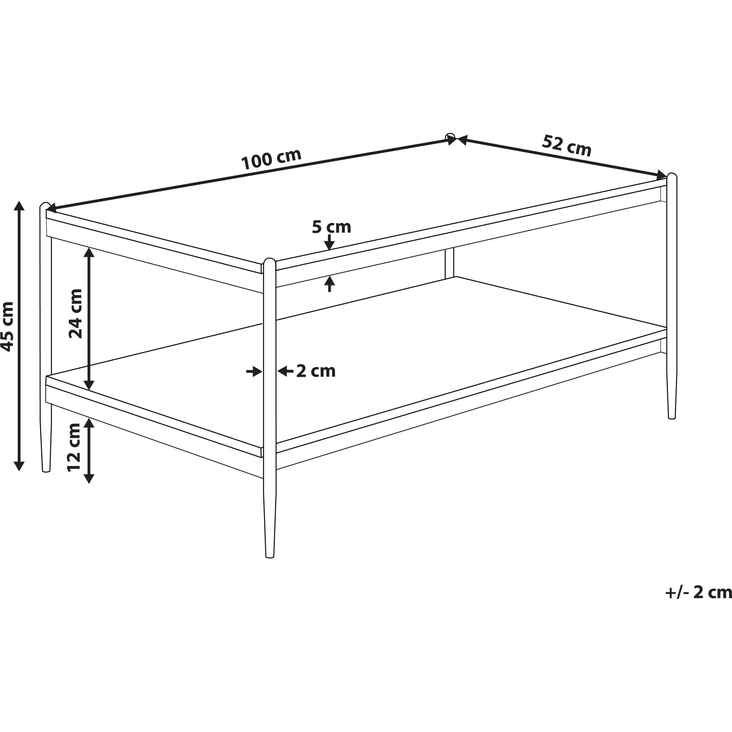 Thumbnail - Beliani, Couchtisch + Beistelltisch, Avoca (100 x 45 cm)