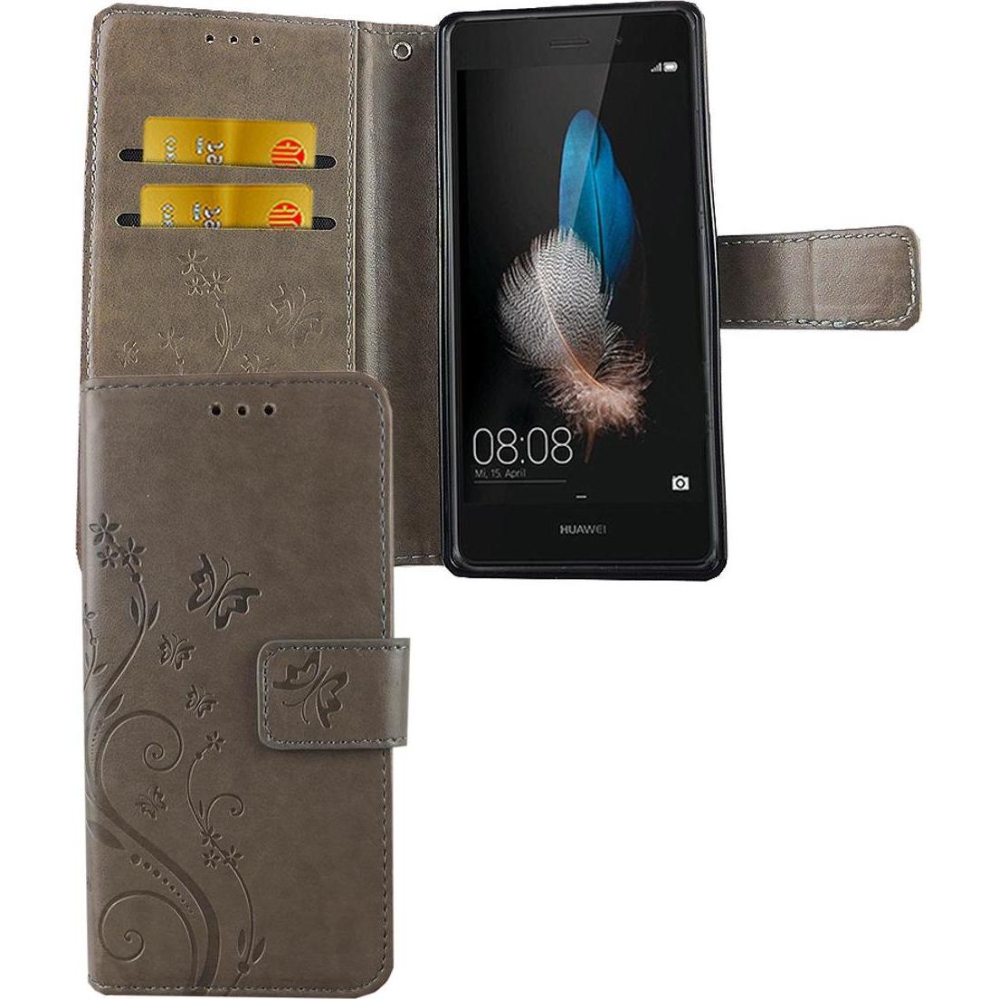 König Design Hülle Handy Schutz für Huawei P8 Lite Case Cover Tasche Wallet Etui Handyhülle (Huawei P8 Lite), Smartphone...