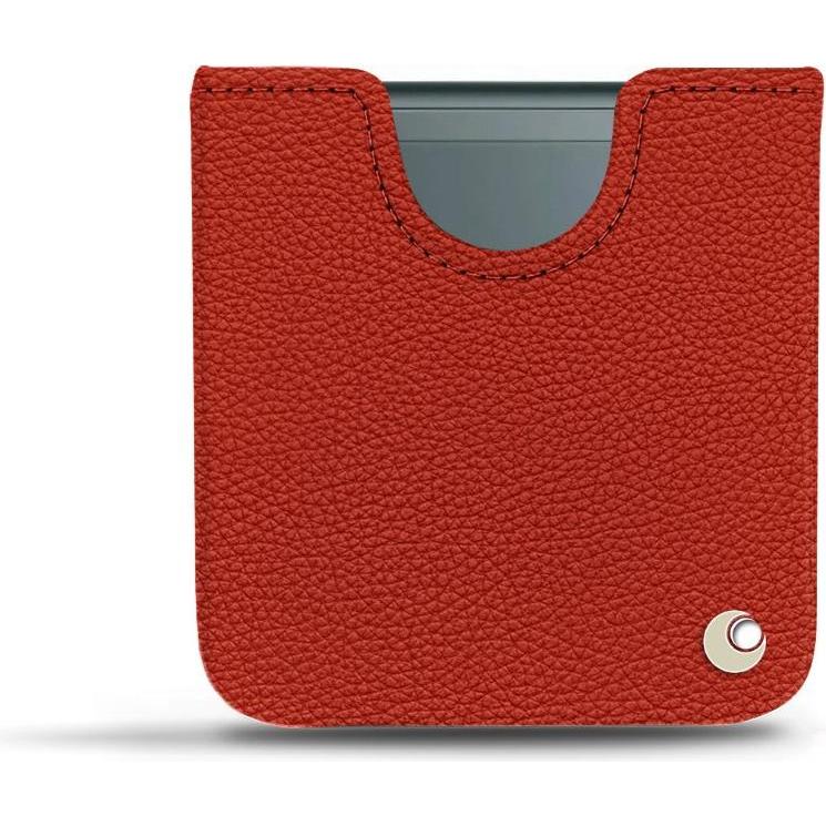 Noreve Lederschutzhülle Samsung Galaxy Z Flip3 (Samsung Galaxy Z Flip3), Smartphone Hülle, Orange