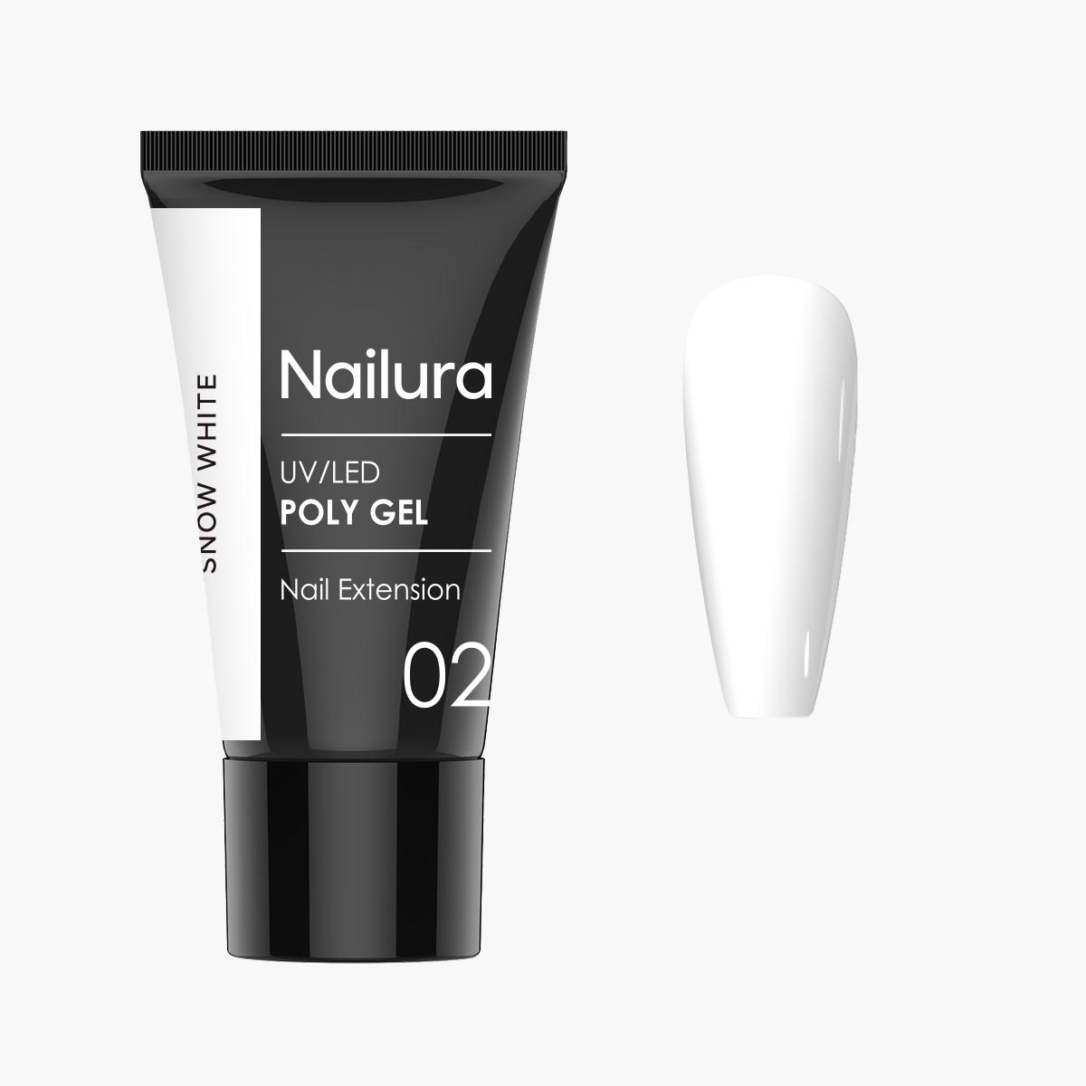 Nailura, Prodotto cura delle unghie, - Poly Gel 2 - Snow White - 30 ml (30 ml)