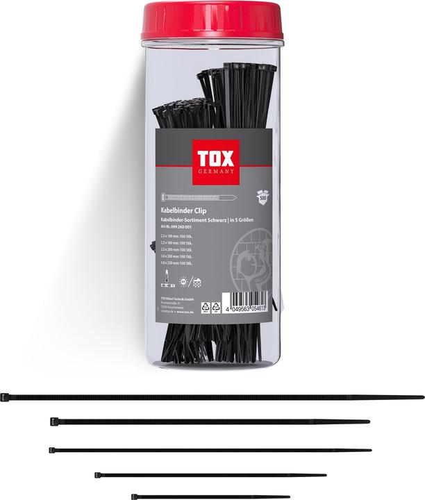 Tox Assortimento fascette Clip (500 pz.) (500 pz.)