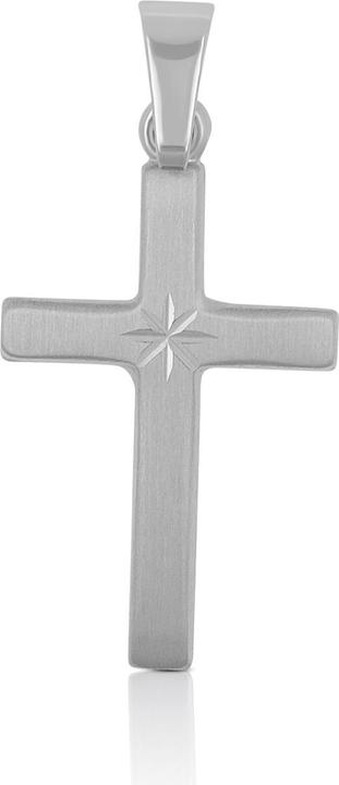 Immagine prodotto Muau Ciondolo croce oro bianco 750, 26x12 mm (Oro bianco 750/18 carati)